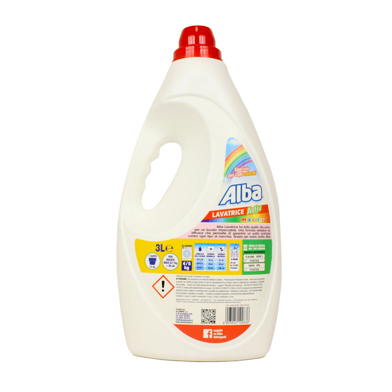 ALBA LAVATRICE ACTIV MIX COLOR DETERSIVO LIQUIDO BUCATO LAVATRICE 60 LAVAGGI 3000 ML