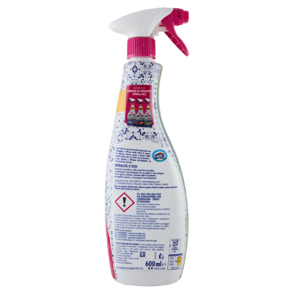 Ace Detergente Spray - 600ml - Sgrassatore Con Candeggina