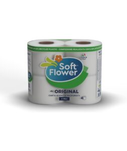 Carta Igienica Soft Flower Compatta 3 Veli – 4 Rotoli